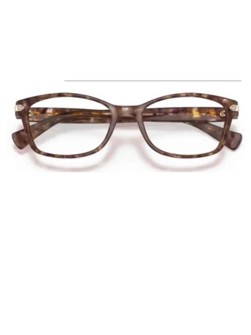 Coach HC6065 5287 Eyeglasses Frames Confetti Light Brown 51-17-135